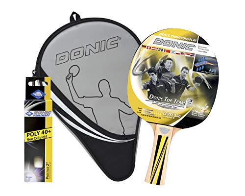 Donic-Schildkröt Top Team 500 Set de Regalo de Tenis de Mesa, 1 Raqueta, 3 Pelotas incluyendo Funda, en Blister, Excelente para Iniciantes, 788480