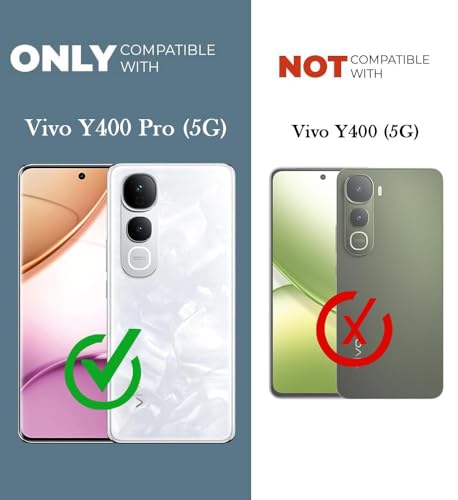 Image of Jkobi Lifetime Anti-Yellow MagSafe Compatible Clear Back Cover Case for Vivo Y400 Pro (Sleek Hard Crystal | Shockproof and Camera Protection)
