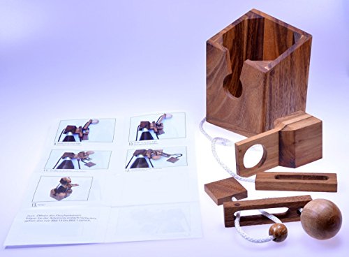 LOGOPLAY Mini Bottle Safe, Extra for Small Bottles, Bottle Puzzle, Thinking Game, Puzzle Game, Patience Game, Logic Game Made of Fine Wood in Small Format Design - Image 4