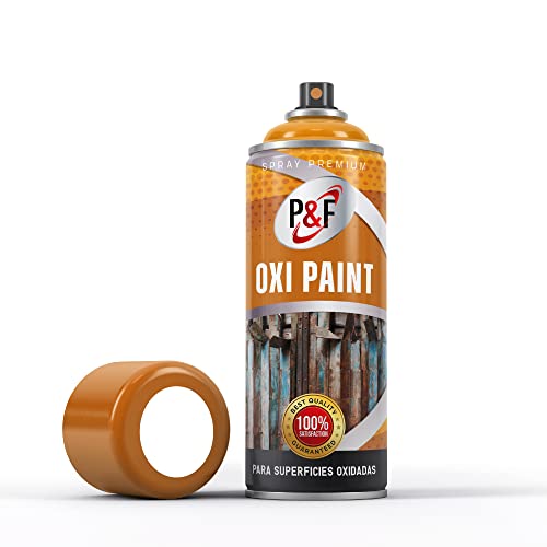 AEROSOLES P&F ESMALTE DIRECTO SOBRE ÓXIDO EN SPRAY - Pintura antioxidante - Esmalte antioxidante para metales sin necesidad de imprimación - pintura para metales 3 en 1 ANTIOXIDO IMPRIMACION Y COLOR