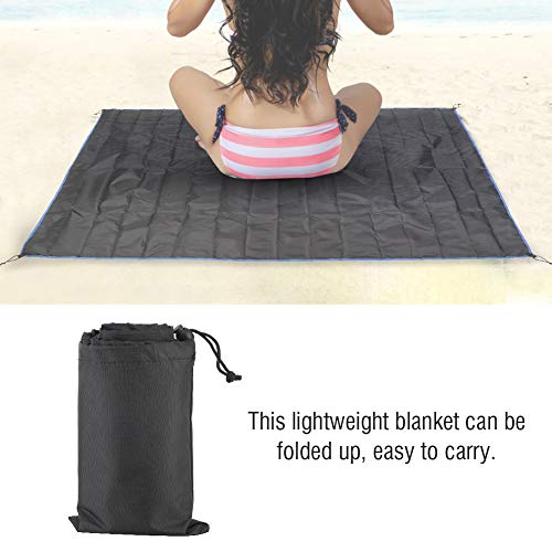 Com cordas de fixação, guarda-sol/cobertor de chuva para praia, tapete leve à prova de umidade, tape