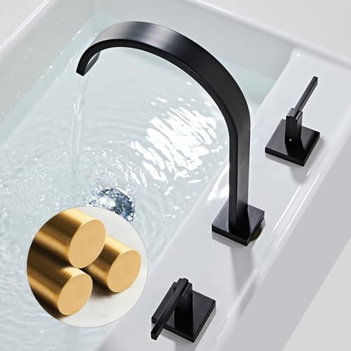 Robinet de lavabo cascade en laiton or brossé design chic MOCHAMIK - 2