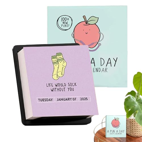 2025 Punny Daily Desk Calendar, Funny Calendar 2025 Day To Day Page A Day Tear Off Pages Desk Calendar Work Calendar Decorative Daily Page A Day, Dad Jokes Calendar With Tear Off Pages And Daily Puns