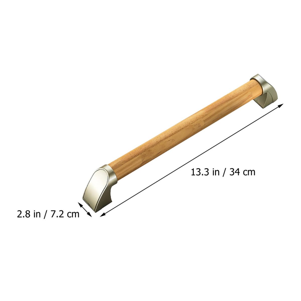 Cabilock Pasamanos Multifuncional de Aluminio de Baño Antideslizante de Aleación Madera, Barra de Apoyo Seguridad para Ducha Hogar