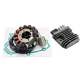 ❣️Umfassendes Paket: Enthält alles, was für die Reparatur benötigt wird – 1 x 15-Pol-Generatorstator, 1 x 5-Pin-Spannungsregler und 1 x Kurbelgehäusedichtring. Dadurch wird eine schnelle Inbetriebnahme ermöglicht, ohne zusätzliche Einkäufe tätigen zu müssen. Bitte beachten Sie, dass die Kompatibilitätsliste nur zu Referenzzwecken dient und Sie die Passung mit Ihrem defekten Teil und den bereitgestellten Bildern überprüfen sollten.