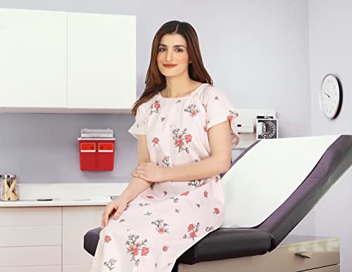 Utopia Care Women's Hospital Gown Soft Comfortable and Stylish Patient Gown, Large-X-Large, Pink Floral