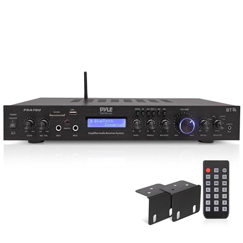 Pyle 5 Channel Rack Mount Bluetooth Amplifier Receiver - Home Theater Amp, Speaker Amplifier,...