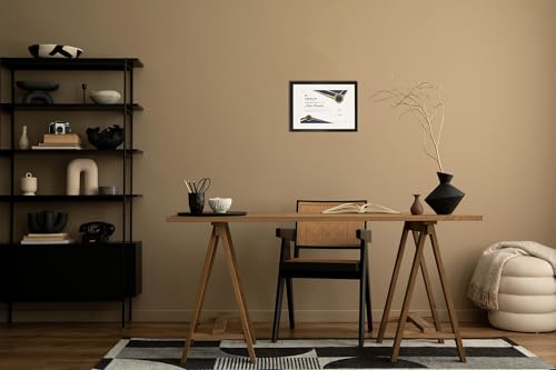 pf+a REAL GLASS A3 Frame With Mount For A4 - Oxford Black Frame With Glass - A3 for A4 Picture Frame With White Mount - Image 2