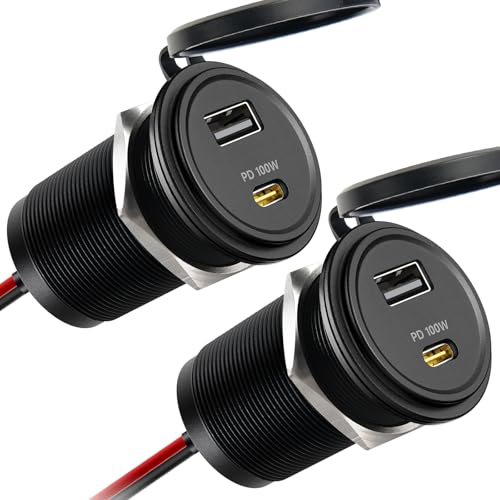 Obeaming 118W 12V USB �R���Z���g 100W Type-C �m�[�g�p�\�R�� �J�[�`���[�W���[�A18W QC3.0 USB �����[�d�h���f���A���|�[�g�\�P�b�g�A�V�K���b�g���C�^�[�����p�A�N�Z�T���[ RV �L�����p�[ �g���[���[ �g���b�N 