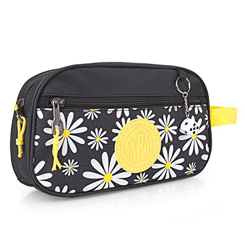 SKPAT - Trousse de Toilette Enfant - Trousse de Toilette Fille Légère et Résistante - Trousse de Toilette Voyage, École, Loisir, Noir Cover