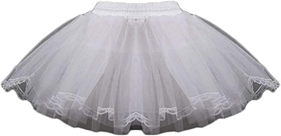 3 Layers Girls Slip Flower Girl Petticoat Crinoline Hoopless Skirt Underskirt for Kids KPT2 Girls' Slip