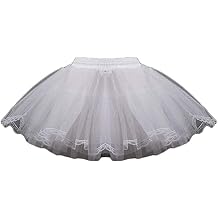 3 Layers Girls Slip Flower Girl Petticoat Crinoline Hoopless Skirt Underskirt for Kids KPT2 Girls Slip
