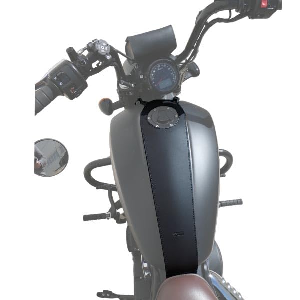 Couvre-réservoir noir compatible avec Indian Scout Bobber, Rogue