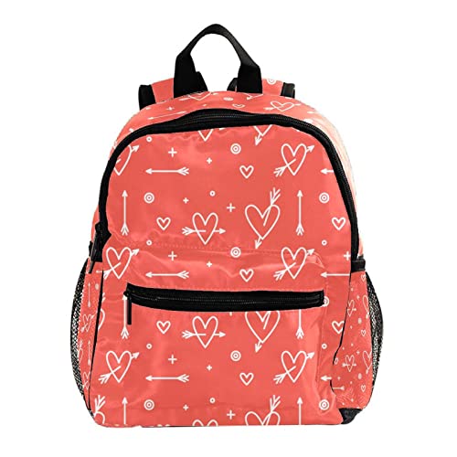 Sac à dos pour enfants de 30,5 cm avec motif cœur mignon pour filles et garçons