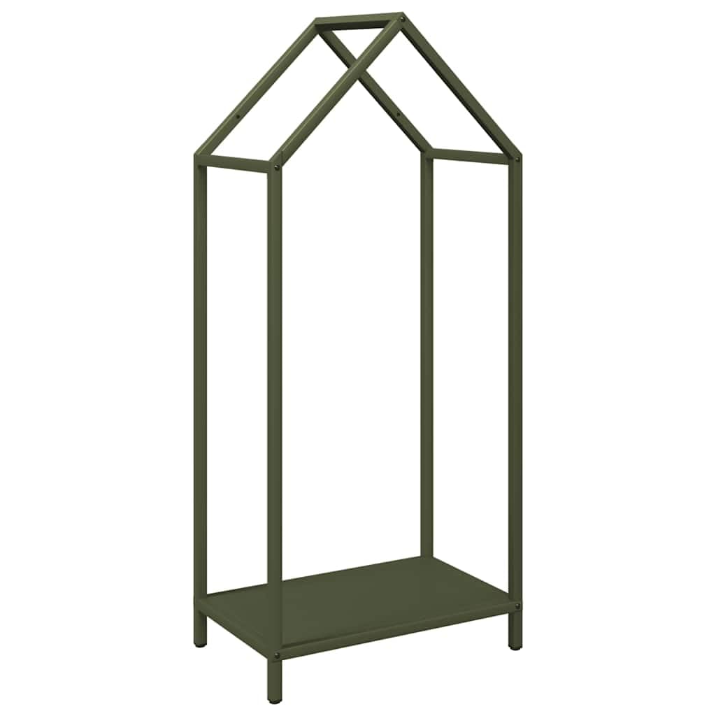 Genérico Leñero Verde Oliva 40x25x90 cm Acero Laminado en frío,Casa y jardín,Accesorios para hornos de leña y chimeneas,Bolsas y Soportes de leña-864298