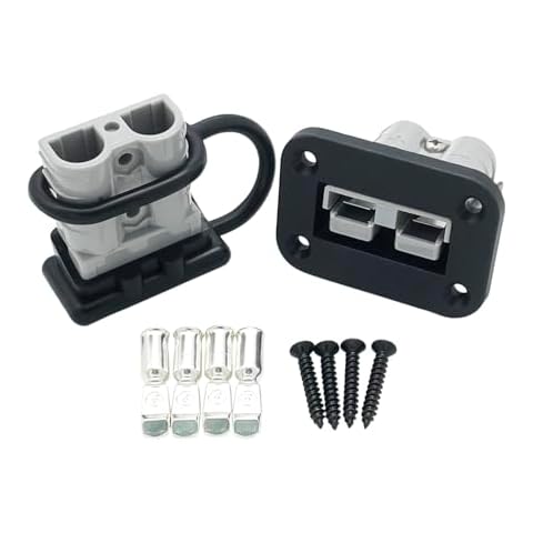 JooFn 50A Battery Quick Connect Connector 12V 6/8/10/12 Gauge Battery Quick Disconnect Cable Connector Plug Kit with Mounting Bracket for Boat Winch Car Trolling Motor Cover