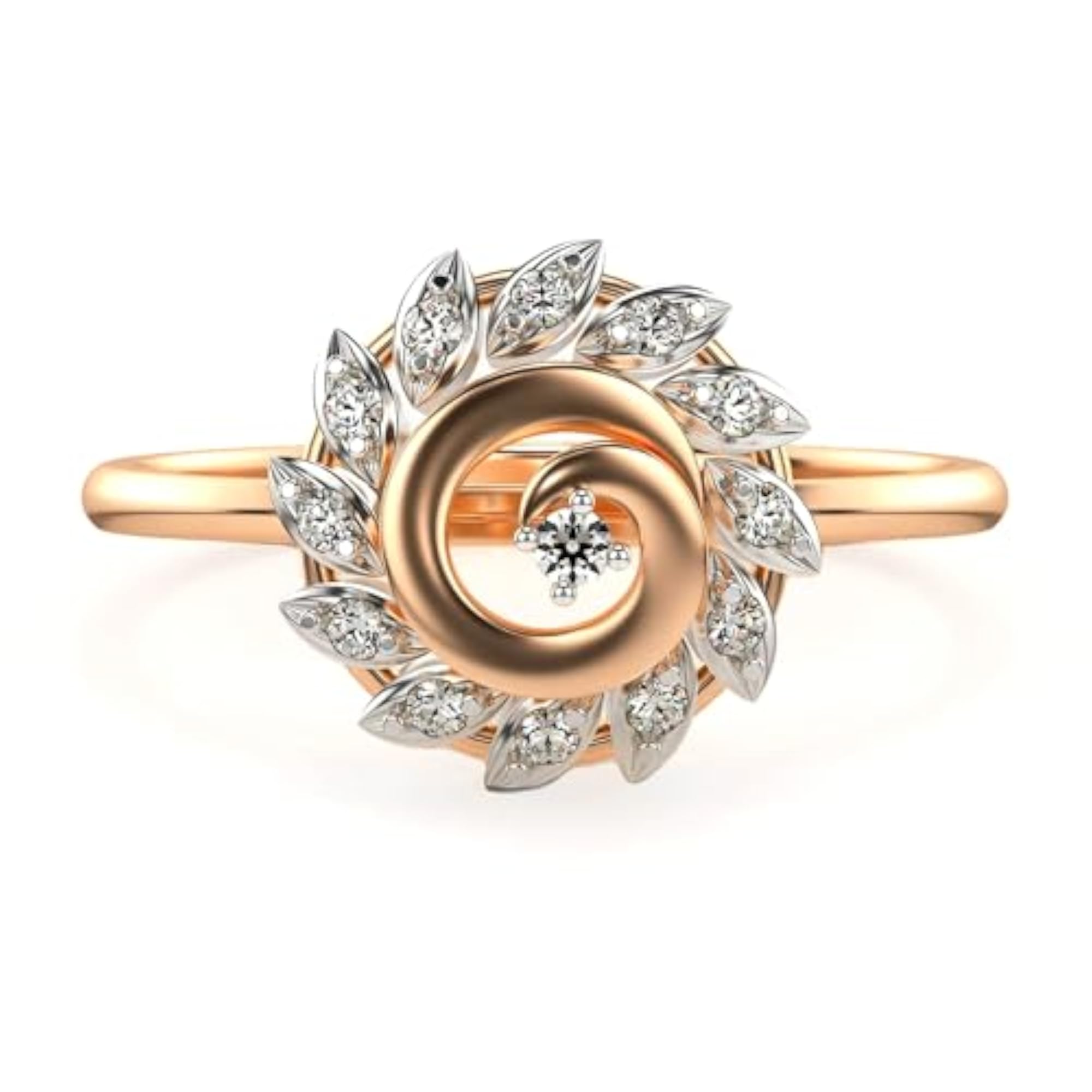 Women's Sterling Silver & Lab Grown Diamond 0.10ct Elegant Ring