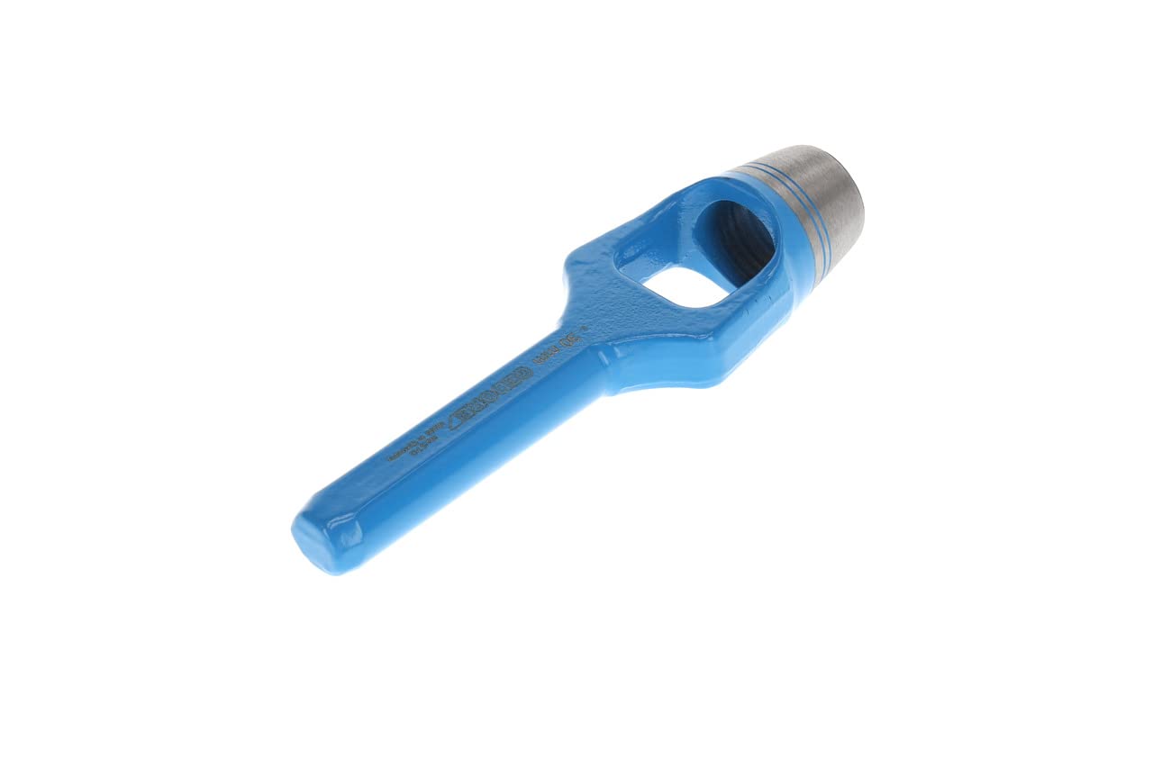 GEDORE Henkellocheisen für weiche Materialen, Ø 30 mm, Gummi Leder Dichtungen Stoff, rund, 190 mm lang, Stanzeisen, 570030