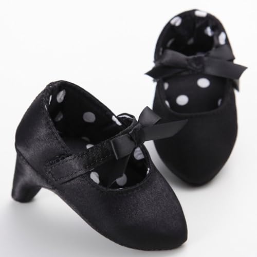 Infant Baby Girls Princess Shoes with High Heels Bowknot Soft Sole Crib Shoes Sneaker Newborn Girl Photography Props2