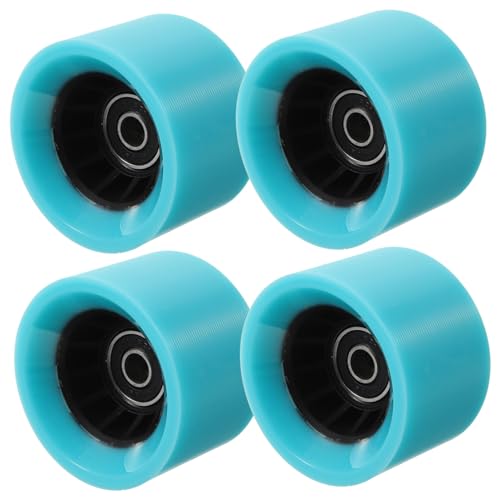 Toddmomy Roller Skate Wheels 4 Pack Double Row Skating Wheels Replacement Made of Plastic Iron Durable