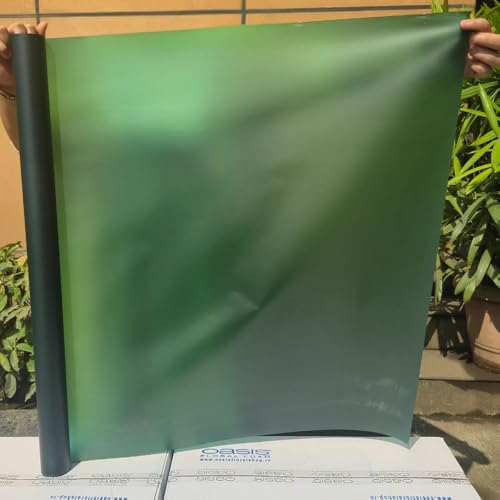 Image of Oasis Frosted Dark Green Bouquet Wrapping Roll Premium Korean Style Flower Wrap for Fresh Flowers & Gift Packaging Florist Essential Supplies 60 Micron 25 Meter Long