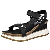 Suela antideslizante XTI 44806, Sandalias con cuña Mujer, Negro, 39 EU