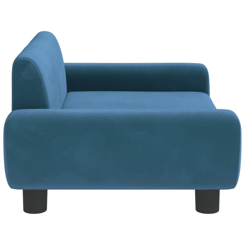 Homgoday Canapé pour enfants, bleu 70 x 45 x 33 cm, en velours, canapé, salon, canapé, salon, canapé, canapé, jardin, salon, terrasse extérieure, mobilier