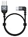 Produktbild Adam Elements Peak II USB-C auf USB Kabel für DJI Remote Controller Mavic/Spark/Phantom-Serie - Grau [Smartphone & Tablet I 30cm Lang I Nylon & Aluminium I Einseitig 90°] - ACBADC30BLGY