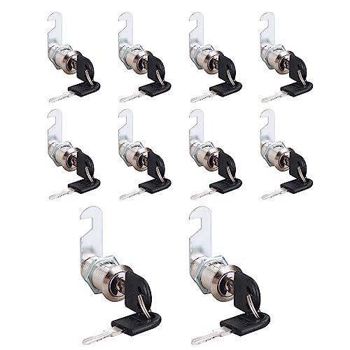 VIDETOL 10 Pack Security Cam Lock, 30mm Cabinet Locks with 20 Keys, Each Key is Different - Image 3