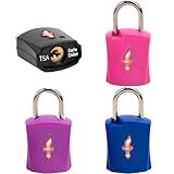 DUALCROWN 4 Pack TSA Approved Luggage Locks in Family Pack,Suitcase Lock TSA Approved;TSA Approved Travel Lock for Backpacks, Bags and Luggage That Airport Security Will not Clip, 4 Pack Mixed