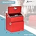 Adir Suggestion Box with Slot and Lock with 25 Comment Cards and Label Stickers, Wall Mounted Metal Donation Box for Fundraising, Tip Cash Drop Box for Money, Ballot Box Red