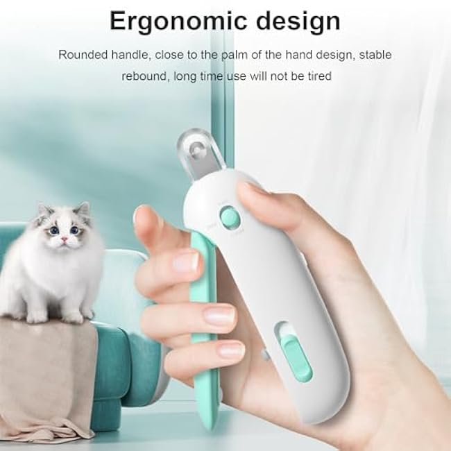 Wanheart Cat Nail Clipper with Adjustable Round Hole & Hidden File ¨C Safe Cat Nail Trimmer with Clipping Debris Storage | Grooming Tool for Kittens, Cats & Small Pets (Blue)-gzmKTcCx