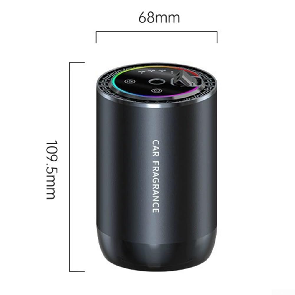 Diffuseur de désodorisant de voiture avec lumière, pour voiture intelligente pour diffuseur Aroma avec 50 ml de parfum, diffuseur d'huile pour voiture Aroma, humidificateur pour la maison et le bureau