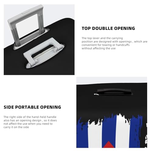 Travel Luggage Cover Vintage Cuba Flag Fashion Washable Baggage Suitcase Protector Fit For Luggage Large4