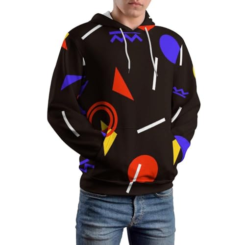 Pull géométrie colorée UMENG sweats à capuche manche longue S - 6