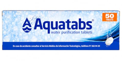 Aquatabs 8,5 mg | 50 Pastillas Potabilizadoras de Agua