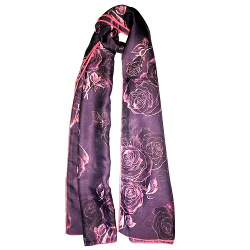 NEW Double Sided Silk Scarf 27"x70" Large Long Rectangle Shawl Wrap XiangYunSha HuaLuo3