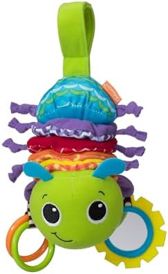 Infantino Hug & Tug Caterpillar Musical Bug, Pull-Down Activity Toy