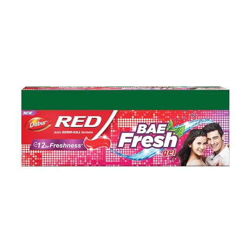 Image of Dabur Red Bae Fresh Gel - 300gm (150gm*2) | Fights Bad Breath, Cavity Germs and Plaque | 12hr Freshness | Activ Germ-Kill formula