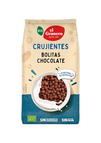 El Granero Integral - Bolitas Ecológicas de Cereales con Chocolate - 300 g - Sin Conservantes ni Colorantes Añadidos - Alimento Perfecto para el Desayuno o Tentempié