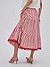 CIDER Women's Gingham Long Skirts Plaid Maxi Skirt Flowy A Line Summer Skirts Casual Trendy Red