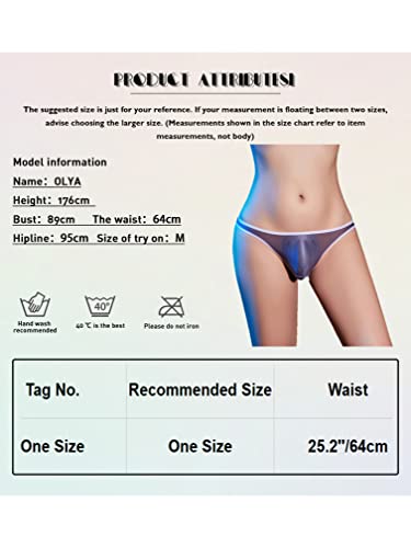 easyforever Men's Sexy Underwear Semi See Through Stretchy Low Rise Briefs Underpants Lingerie3