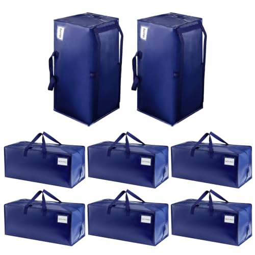 VENO 8 Pack Heavy Duty Moving Bags with Backpack Straps Zippers & Handles Extra Large Packing Bags for College Dorm Essentials Moving Supplies Alternative to Cardboard Moving Boxes