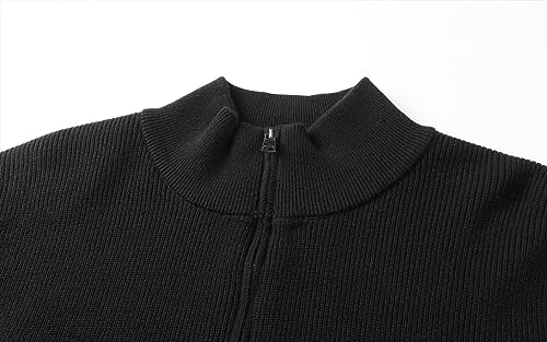 LittleSpring Mens Long Sleeve Quarter Zip Cotton Pullover Sweater3