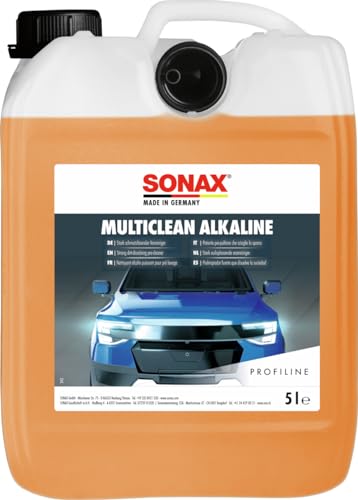 SONAX PROFILINE MultiClean Alkaline (5 Liter) löst selbst hartnäckigsten Schmutz wie Insekten und härteste Ablagerungen von Bremsstaub | Art-Nr. 06295000