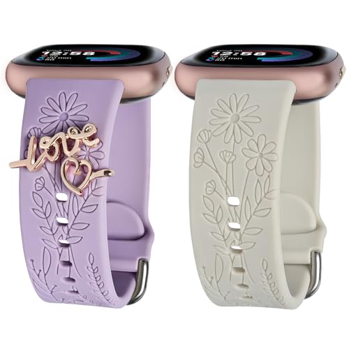 Correas compatibles Fitbit Versa 3/4 Sense 2, 2 Pack silicona miniatura 1