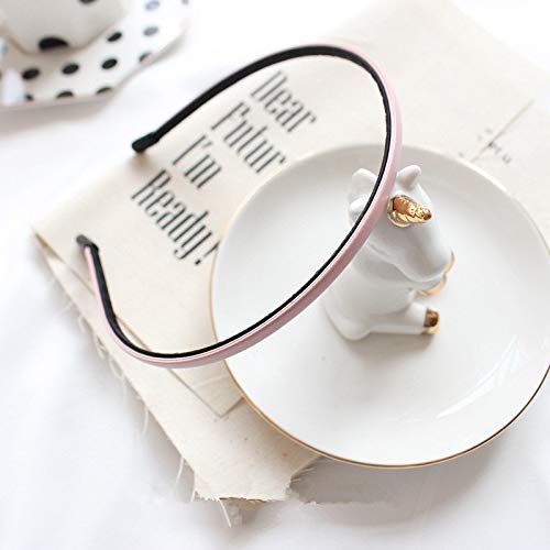 Kydely,Cute Solid Simple Leather Covered Party Headband Hair Bows Hair Loop Clasp Glitter Hairbands For Women And Girls #TOP2