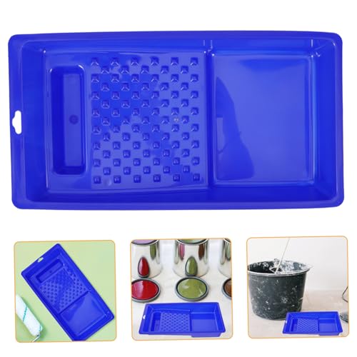 Hemobllo Vasca colorata in plastica per miscelazione, supporto per colori con vaschetta profonda per miscelazione pigmentata per pittura pulita, strumento per la pittura a parete per alleviare le mani