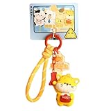 HIRMENENTE New 2026 Portable Kute Cartoon Animals Key Chain Take The Subway Series Doll Pendant Car Ring 3D Resin Bag Hanging Ornaments Unisex Jewelry Fashion Accessories Creative Gift