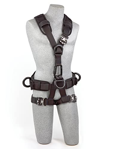 Image of 3M DBI-SALA ExoFit NEX 1113373 Full Body Black Out Rope Access /Rescue Harness, 5 AlumD-Rings, Belt w / Pad /Side D-Rings, Locking QC Leg Straps, X- Large, Blue /Grey